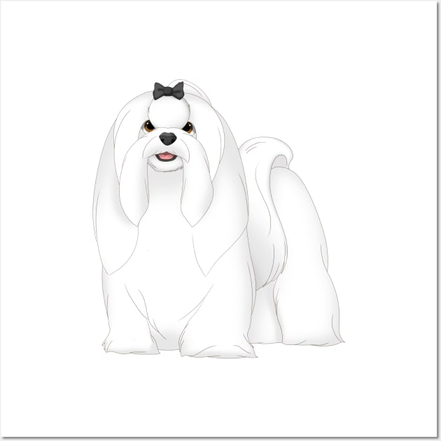 Maltese Dog Wall Art by millersye